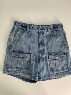 Vintage Roundtree & Yorke Men's 34" (actual 32") Denim Cargo Shorts 188